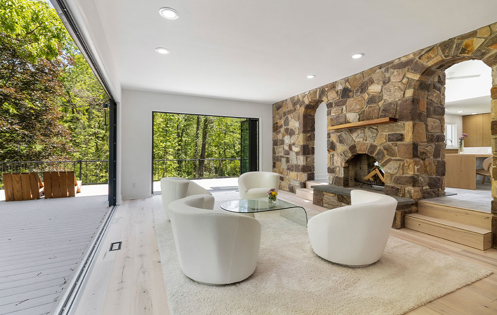 Basement renovation with improved lighting